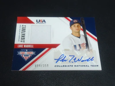 Luke Waddell 2020 STARS AND STRIPES SIGNATURES PATCH/AUTO 94/358 #SSSLW - Image 1 of 2
