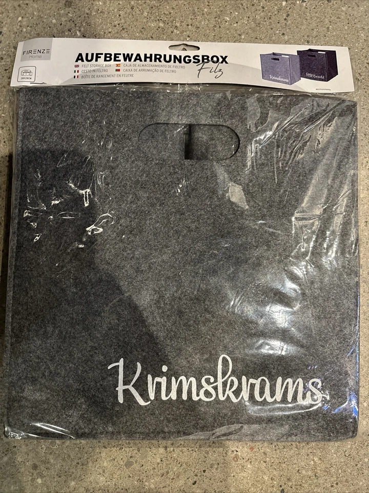 Filzkorb 28x28 2Stück verschiedene Sprüche Anthrazit / Grau - Bild 1 von 1