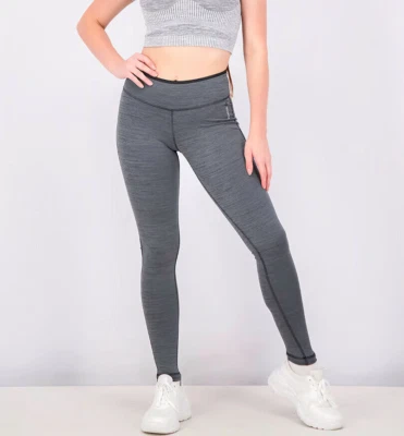 Reebok Womens Gym Running Workout Reversible Tight / Black Grey / RRP £40 - Image 1 of 4