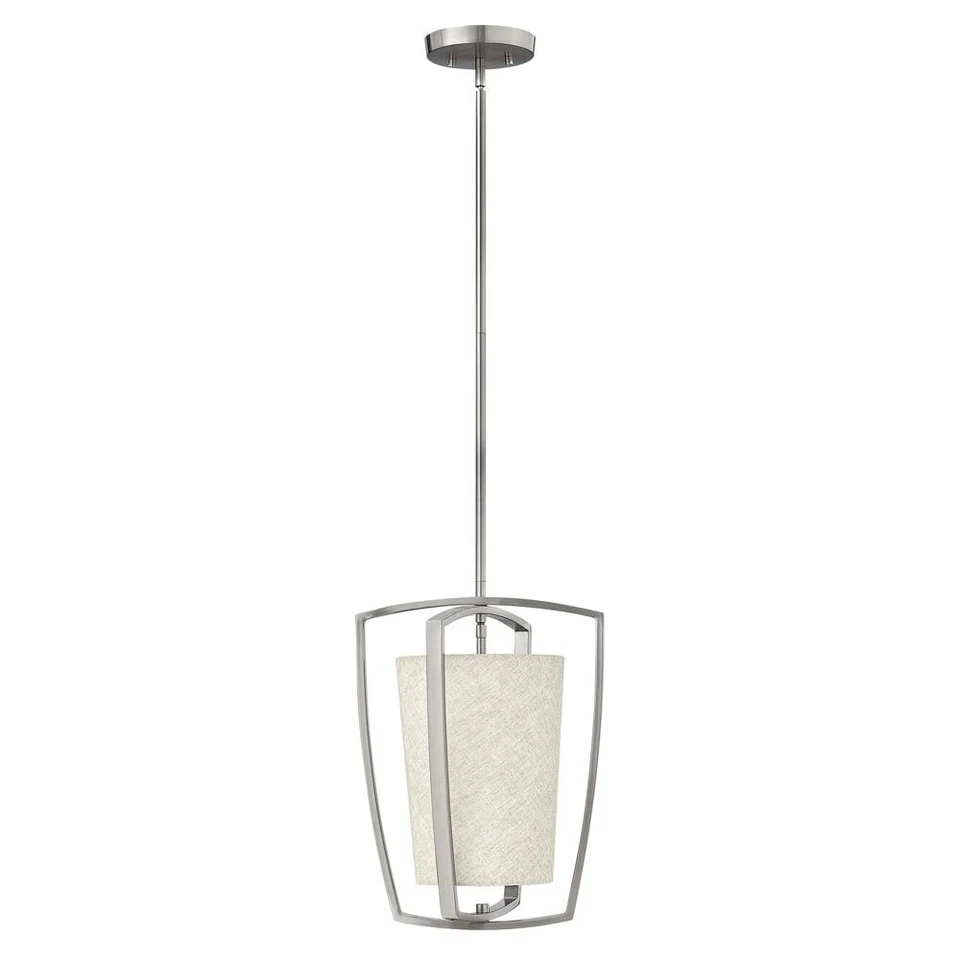 Lampada a Sospensione Lampada da Soffitto Nichel H 40,6 CM Luce Sala da Pranzo - Immagine 1 di 1