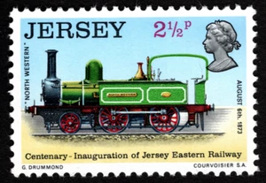 Jersey Stamp Scott # 85 Mint NH - 2 1/2p Jersey Eastern Railroad Centenary Issue - Picture 1 of 1