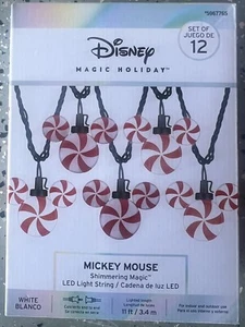 Disney Magic Holiday Mickey Mouse Shimmering Magic LED Light String 25 Lights - Picture 1 of 2
