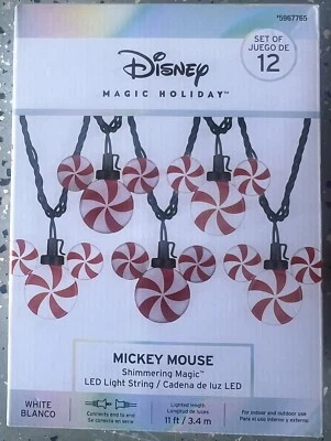 Disney Magic Holiday Mickey Mouse Shimmering Magic LED Light String 25 Lights - Image 1 of 2