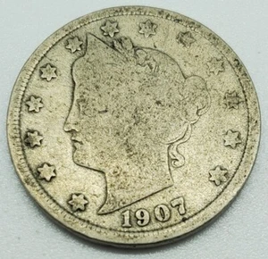 1907 Liberty V Nickel Cents US Coin #74 - Picture 1 of 2