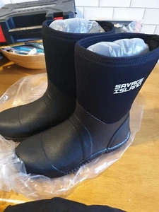 Savage Island wellies - Size 7 - Black - New - Picture 1 of 2