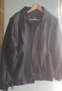 LEATHER JACKET MOTORCYCLE LEATHER JACKET WINDPROOF VINTAGE DISTRESSED LOOK - Picture 1 of 8