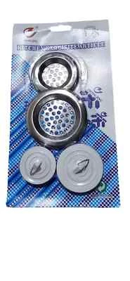 Sink Strainer Kitchen Drain Plug Hole Bath Basin Steel Hair Catcher Cover Filter