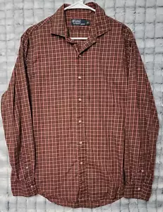 Polo Ralph Lauren Vintage 90er Hemd mit Knopfleiste rot kariert Herren Large - Bild 1 von 4