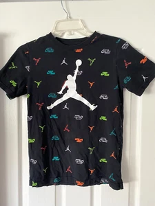 Air Jordan Brand Black Jump Man Graphic T-Shirt - Youth Size L (12-13yrs) - Picture 1 of 3
