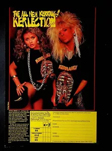 1987 Kerrang! Kerlection 80s Heavy Metal Clothing Photo Vintage Print Ad - Picture 1 of 1