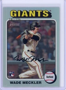 2024 Topps Heritage High Number Silver Chrome /225 Wade Meckler #179 (RC) - Picture 1 of 2