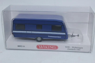 WIKING 009204 THW Caravan Pendant 1:87 Dethleffs 530 H0 New Original Packaging - Image 1 of 4