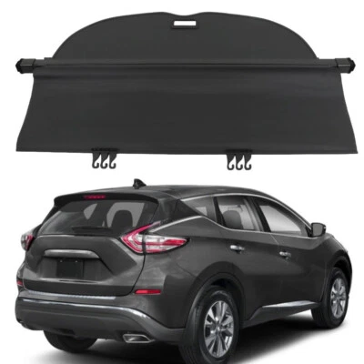 Rear Trunk Cargo Cover Shade Area For 2015-2018 Nissan Murano Retractable Black Foto 1 de 4