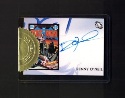 DENNY O'NEIL FIRMADO DC LEGACY BATMAN #244 ESTUCHE SUPERIOR TARJETA DE AUTÓGRAFO 2007 SELLADO Foto 1 de 2