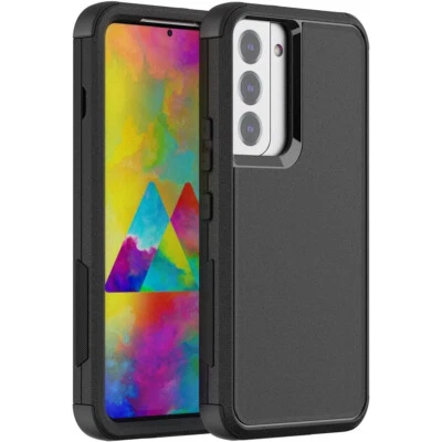 Black Galaxy S22 Tradies Military Defender Heavy Duty Case - image 1 of 4