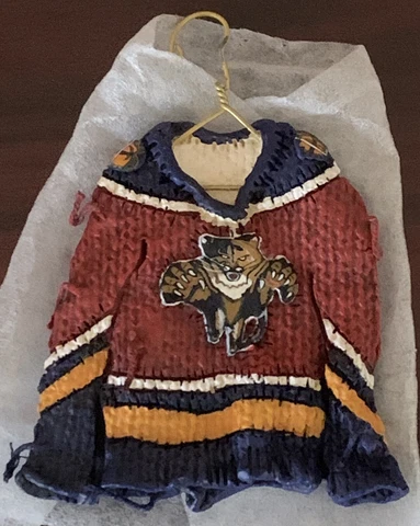 Florida Panthers Hockey Sweater Ceramic Hanging Ornament Cover