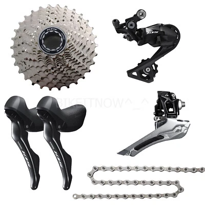Shimano 105 R7000 5pcs Groupset 2x11S Shifter,Chain,Derailleur,Short Cage,11-30T - Image 1 of 4
