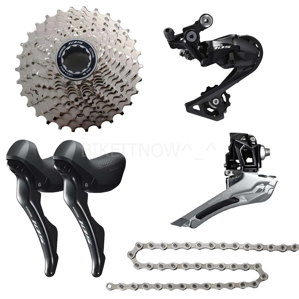 Shimano 105 R7000 5pcs Groupset 2x11S Shifter,Chain,Derailleur,Short Cage,11-30T - Image 1 of 4
