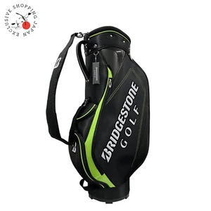 BRIDGESTONE Golf Cart Bag Lightweight 2.9kg CBG31V 9in 5-way Divider Black/Green - Picture 1 of 6