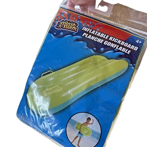 Splash N Swim Inflatable Kickboard Yellow Green 25 x 15 in Kid Pool Water Float - Picture 1 of 13