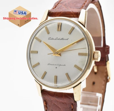 [Exc+5] SEIKO Lord Marvel 23 Jewels Manual Wristwatch Gold from Japan - Image 1 of 4
