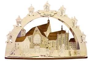 3D LED Schwibbogen Freiberg Dom, Freiberger Dom - Netzkabel - Bild 1 von 1