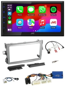 JVC Bluetooth 2DIN Lenkrad DAB USB Autoradio für Toyota Verso 2009-2018 silber - Bild 1 von 13