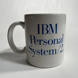 Vintage IBM Personal System/2 Keramik Promo Werbung Becher Tasse Retro Tech - Bild 1 von 3