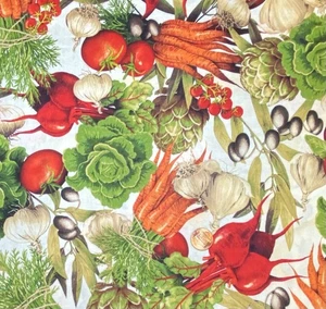 Kids the Cook Gemüse Druck Neuheit Stoff von Mary Lake Thompson, BTHY - Bild 1 von 3