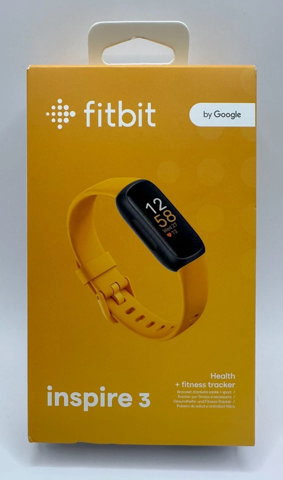 NUEVO SELLADO Fitbit Inspire 3 Health Fitness Tracker - Amarillo - FB424BKWUS Foto 1 de 4