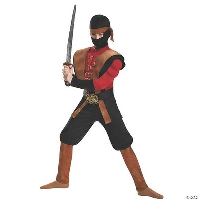Ninja Warrior Muscle Costume Child 4-6 – Boys Halloween Cosplay Outfit - Image 1 of 4