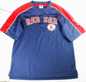 Vintage Dynasty Boston Red Sox blau & rot bestickt MLB Baseball Trikot Shirt - Bild 1 von 5