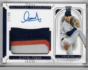 2019 Panini National Treasures #30 Cionel Perez Jersey Autograph 27/99 Rookie - Bild 1 von 2