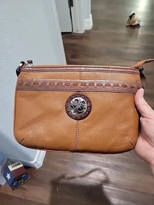 Brighton London Groove Cell Phone Case Wallet Super Organizer Crossbody Bag GUC - Picture 1 of 12