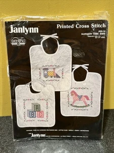 Janlynn Tres Baberos "Tiempo Infantil" para Kit de Punto de Cruz Estampado - Imagen 1 de 6