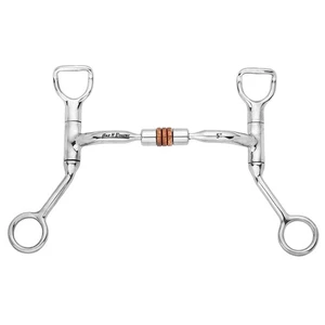 JK BAR H EQUINE Western Short Shank Bit with Comfort Mouth & Copper Rollers - Picture 1 of 1