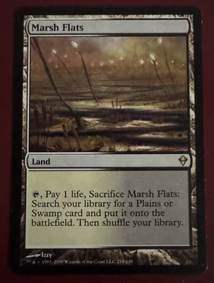 MTG Marsh Flats Zendikar Magic the Gathering - Image 1 of 2