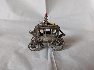 Modellini diligenza U.S. Mail Stage coach in argento - Immagine 1 di 4