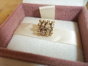 Genuino Pandora 14ct Oro y Diamante Matriz Un Hermoso Dije de Captura 750313D - Imagen 1 de 3