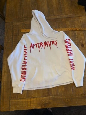 The Weeknd Vlone Hoodie Adult XLarge Vlone x After Hours Acid Drip Cropped Mens - Image 1 of 4