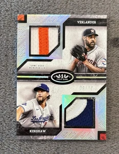 2025 Topps Tier One Justin Verlander Clayton Kershaw Dual Jersey Relic /10 - Picture 1 of 2