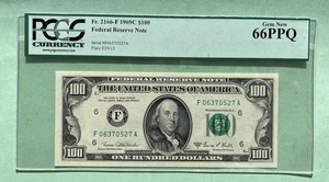 1969-C $100. FRN ATLANTA GEORGIA DISTRICT PCGS GEM NEW 66 PPQ - Picture 1 of 2