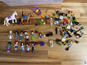 LEGO Friends Minifigures Lot of 10 Figures 2 Horses 9 Animals & accessories Used - Picture 1 of 6