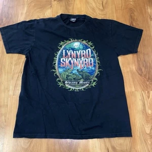 Vintage Lynyrd Skynyrd Swamp Music Band Black TShirt Mens XL 2005 Fly On Inc. - Picture 1 of 6