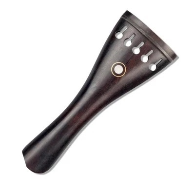 1pcs Ebony 4/4 viola Tailpiece and Tail Gut Viola parts with circle inlay - Image 1 of 2