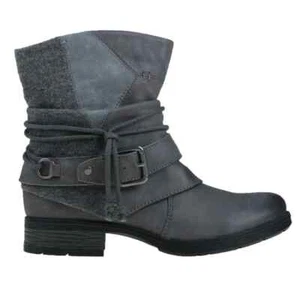 Planet Boots Women Size 6 Grey Leather Ankle Length Zip Buckle Detail Brand New - Picture 1 of 12