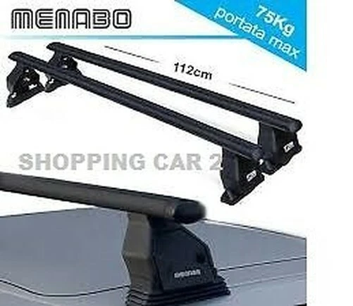 Barres de Toit Transporteur Kia Carens à Partir 2013 IN Avant Homologué Menabo - Photo 1/1