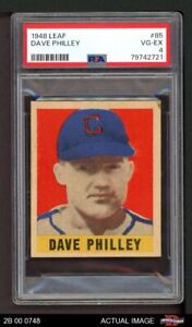 1948 Leaf #85 Dave Philley White Sox SHORT-PRINT RC PSA 4 - VG/EX