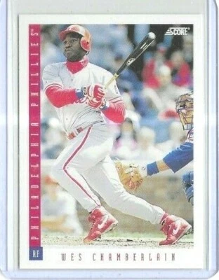 1993 Score #168 Wes Chamberlain Philadelphia Phillies - Image 1 of 2