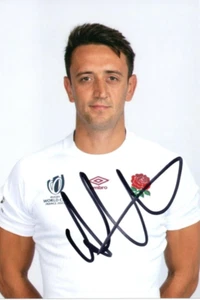 ENGLAND & NORTHAMPTON SAINTS RUGBY: ALEX MITCHELL SIGNED 6x4 PORTRAIT PHOTO+COA - Picture 1 of 1